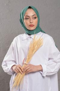 Modalamelif Acık Zümrüt Yeşili Stor   Desen Şal