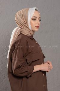 Modalamelif Bej  Ekru Monogram Şal