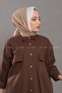 Modalamelif Bej  Ekru Monogram Şal