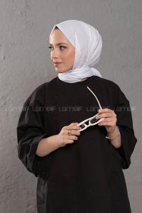 Modalamelif Beyaz  Pamuk Vual Şal