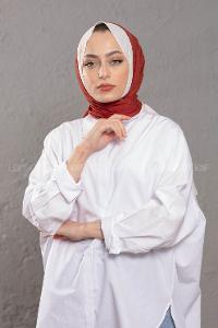 Modalamelif Kiremit Ekru Monogram Şal