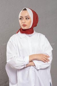 Modalamelif Kiremit Ekru Monogram Şal