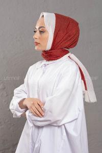 Modalamelif Kiremit Ekru Monogram Şal