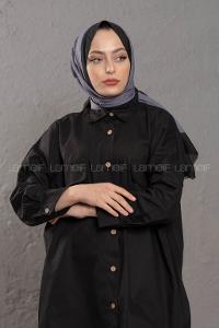 Modalamelif Kurşini Siyah  Monogram Şal