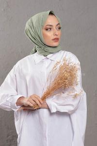 Modalamelif Su Yeşili Stor  Desen Şal