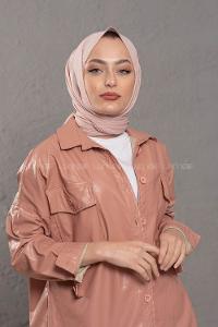 Modalamelif Toz Pembe Stor Desen Şal