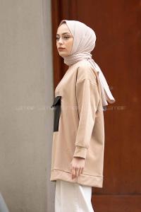 Modalamelif Go Wıld For Deri Cepli Tunik Bej