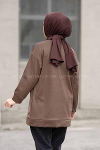 Modalamelif Go Wıld For Deri Cepli Tunik Kahve