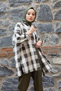 Modalamelif Tek Cepli Oduncu Gömlek Ekru Haki