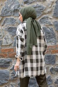 Modalamelif Tek Cepli Oduncu Gömlek Ekru Haki