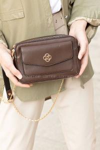 Modalamelif İki Bölemeli Miniadure Çapraz Çanta Acı Kahve