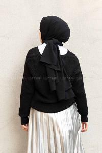 Modalamelif Düşük Kol Triko Hırka Siyah