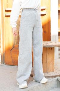 Modalamelif Bel Lastikli Bol Paça Eşofman Açık Gri