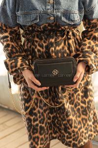 Modalamelif İki Bölemeli Miniadure Çapraz Çanta Siyah