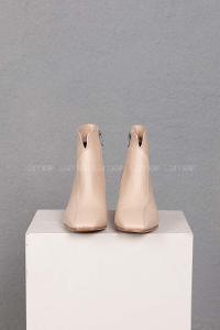 Modalamelif Küt Burun Fermuarlı Ten Rengi Bot