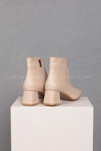 Modalamelif Küt Burun Fermuarlı Ten Rengi Bot