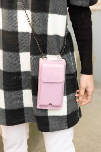 Modalamelif Zincir  Askılı Cüzdan Çanta Lila