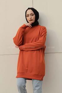Modalamelifi Düz  Celina Tunik Oranj