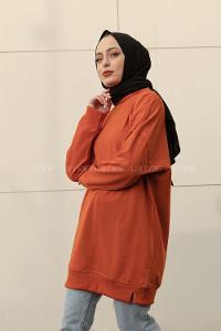 Modalamelifi Düz  Celina Tunik Oranj