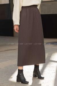 Modalamelif Bel Lastikli Piliseli Mira Etek Antrasit