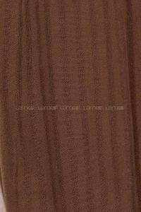 Modalamelif Çizgili Keten Şal Kahverengi