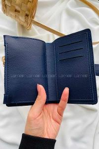 Modalamelif David Polo Küçük Boy İçi Kadife Tokalı Çanta Lacivert