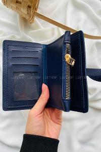 Modalamelif David Polo Küçük Boy İçi Kadife Tokalı Çanta Lacivert