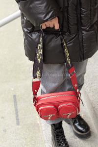 Modalamelif Hasır Askılı Saten Çanta Bordo