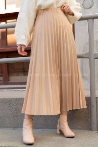 Modalamelif Piliseli Mira Etek Bej