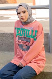Modalamelif Redvile Baskılı Sweatshirt Gül