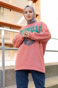 Modalamelif Redvile Baskılı Sweatshirt Gül