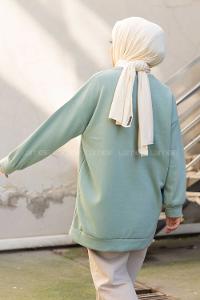 Modalamelif Redvile Baskılı Sweatshirt Pastel Yeşili