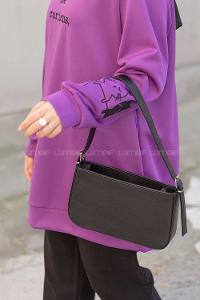 Lamelif Toka Detaylı Miniadure Çanta Siyah