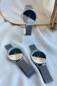 Modalamelif Beyaz Siyah Blok Saat