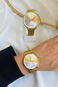 Modalamelif Gold Beyaz Blok Saat