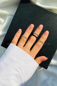 Modalamelif 4lü Taş Eklem Yüzük