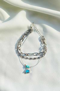 Modalamelif Fil Detay 3lü Zincir Bileklik