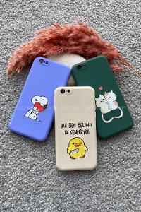 Modalamelif Iphone 6 Kedicik Karikatür Baskılı Kılıf