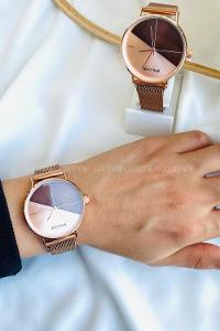 Modalamelif Rose Kahve Blok Saat