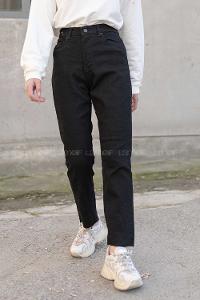 Modalamelif Yüksek Bel Mom Fit Jean Siyah