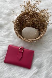 Modalamelif David Polo Tokalı Küçük Modern Cüzdan Fuşya