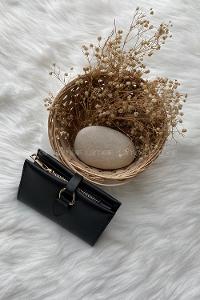 Modalamelif David Polo Tokalı Küçük Modern Cüzdan Siyah