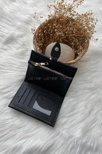 Modalamelif David Polo Tokalı Küçük Modern Cüzdan Siyah