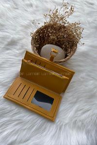 Modalamelif David Polo Tokalı Modern Cüzdan Hardal Sarısı