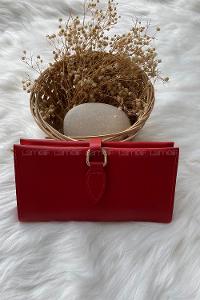 Modalamelif David Polo Tokalı Modern Cüzdan Kırmızı