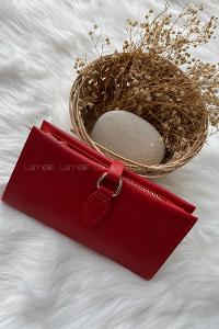 Modalamelif David Polo Tokalı Modern Cüzdan Kırmızı