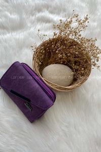 Modalamelif Asimetrik Kapaklı Çanta Mor