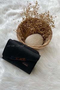 Modalamelif Asimetrik Kapaklı Çanta Siyah