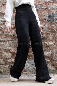 Modalamelif Beli Lastikli Triko Pantolon Siyah