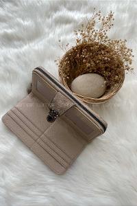 Modalamelif Kapak Kilit Büyük Boy Püsküllü Cüzdan Vizonrengi